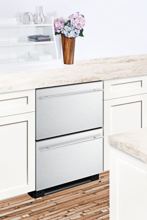 Summit® 4.9 Cu. Ft. Stainless Steel Refrigerator Drawers-4