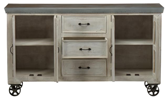 Jaipur Furniture Guru Wheeled Console Sideboard-1