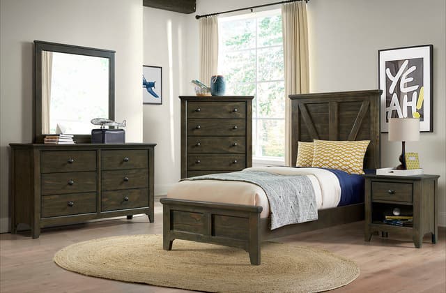 Intercon Tahoe Youth River Rock Twin Panel Bed-2
