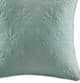 Olliix by Madison Park Quebec 2 Seafoam 20"x20" Quilted Square Pillow Pair-1