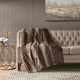Olliix by Madison Park Zuri Tan 60x70" Polyester Faux Tip Dyed Brushed Long Fur Throw-2