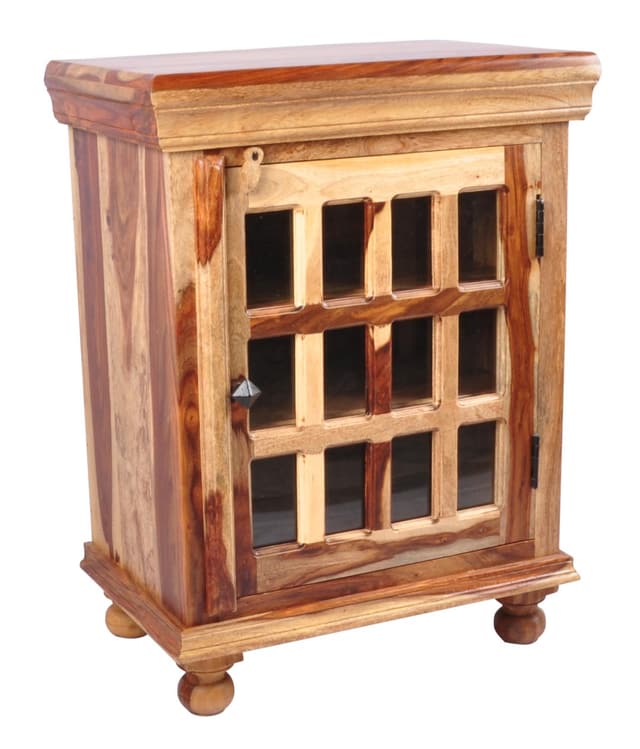 Jaipur Furniture Tahoe 12 Glass Side Cabinet-1