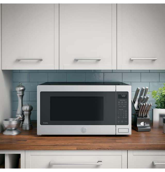 GE Profile™ 2.2 Cu. Ft. Stainless Steel Countertop Sensor Microwave-4
