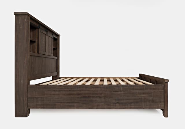 Jofran Inc. Madison County Barnwood King Barn Door Storage Bed-2