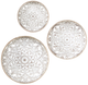Olliix by Madison Park Medallion Trio 3 Natural/White Wood Wall Decoration Set-0