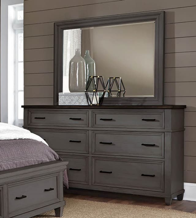 Aspenhome® Caraway Aged Ivory Dresser and Mirror-1