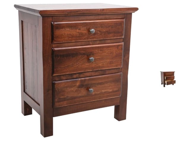 Daniel's Amish® Solid Wood Lewiston 3 Drawer Night Stand-1