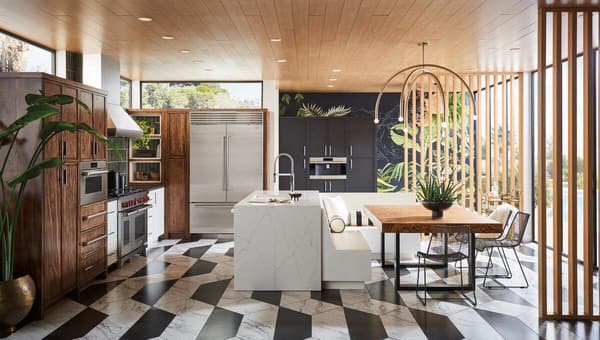 Kitchen Featuring Sub-Zero Classic Series 28.9 Cu. Ft. Stainless Steel French Door Refrigerator