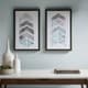 Olliix by Urban Habitat Blue/Grey Set of 2 This and That Way Framed Gel Coat Canvas-1