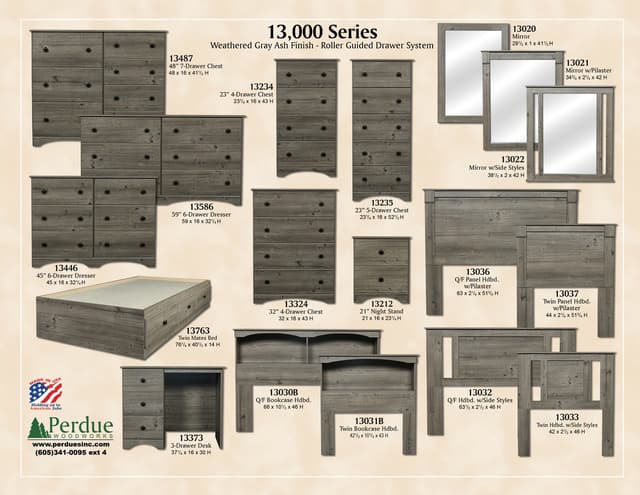 Perdue Woodworks Weathered Gray Ash Night Stand-3