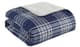 Olliix by Woolrich Leeds Navy Softspun Down Alternative Oversized Throw-0
