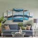 Olliix by Madison Park Blue Set of 5 Midnight Tide Blue Gel Coat Canvas-1