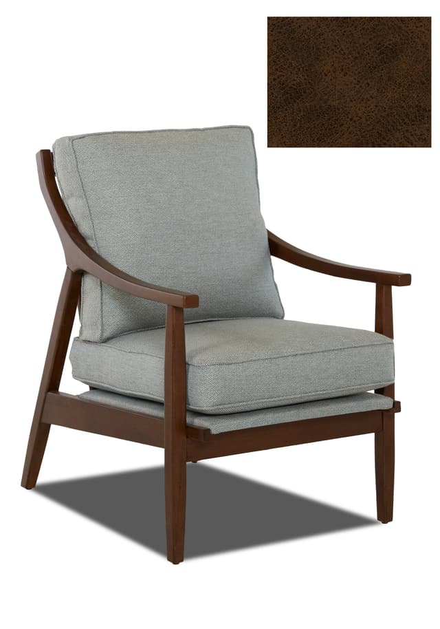 Klaussner® Bronx Sod Lynn Occasional Leather Chair-1