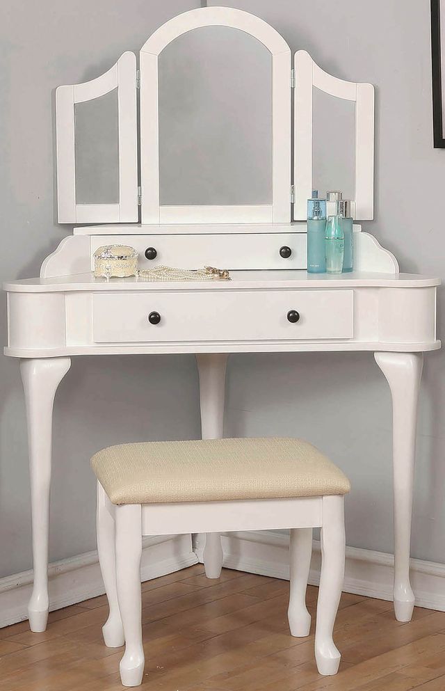 Coaster Essence Transitional Cream And White Vanity Set 930132 Furniture Loft Osage City Kansas