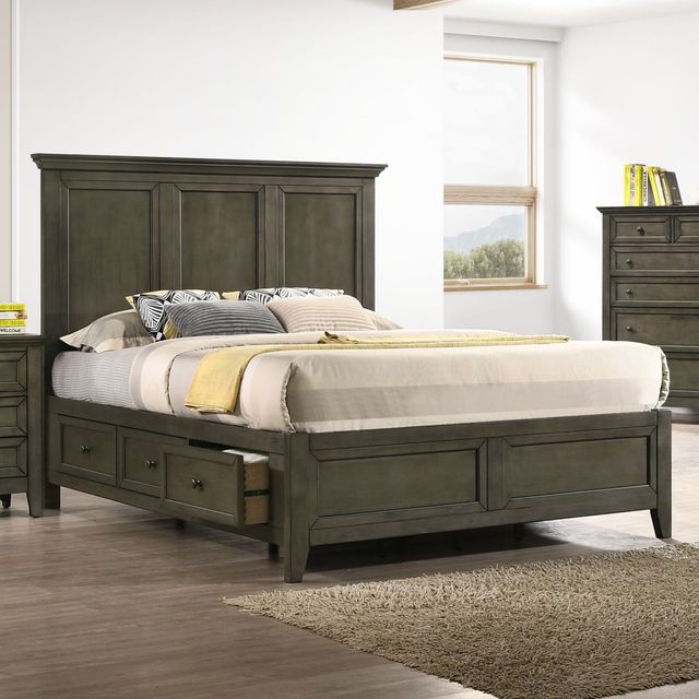 Intercon San Mateo Gray Queen Storage Bed-SM-BR-8865QS-RWH ...