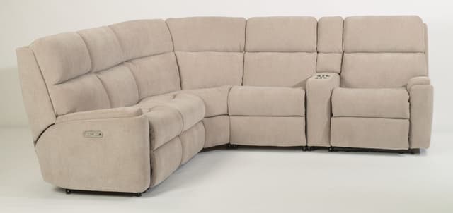 Flexsteel® Rio 5-Piece Power Headrest Reclining Sectional (no console)-2
