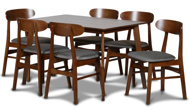 New Classic® Home Furnishings Morocco Walnut Brown 47" Rectangular Dining Table with 4 Chairs-0