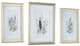 A & B Home 3-Piece Gold/White Floral Wall Art Set-0
