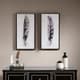 Olliix by Madison Park Flight Feathers 2 Piece Grey Framed Gel Coated Canvas Set-3