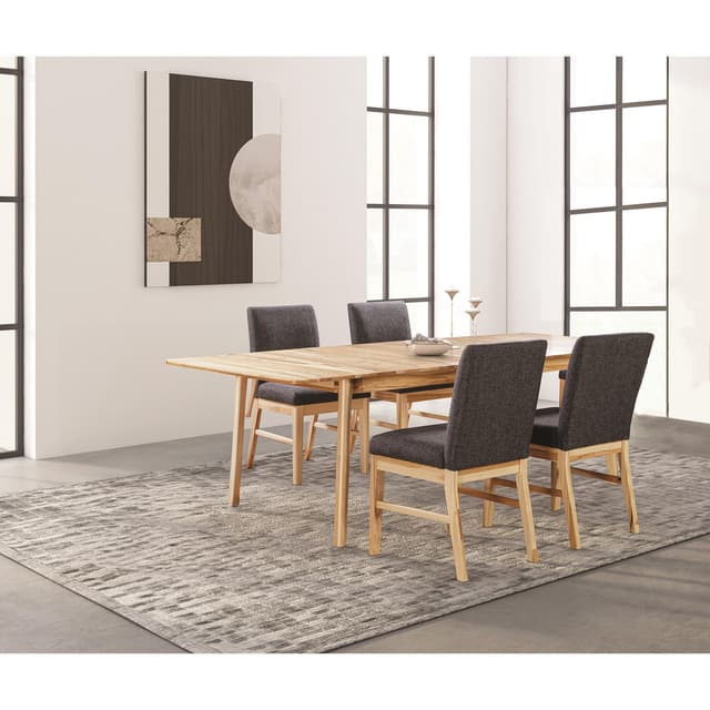 A-America® Esmond Brown Leg Dining Table & 4 Gray Chairs-0