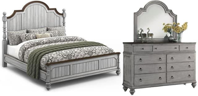 Flexsteel® Plymouth 3pc Queen Poster Bedroom Set P41382982-W1047-90Q+860+80-0