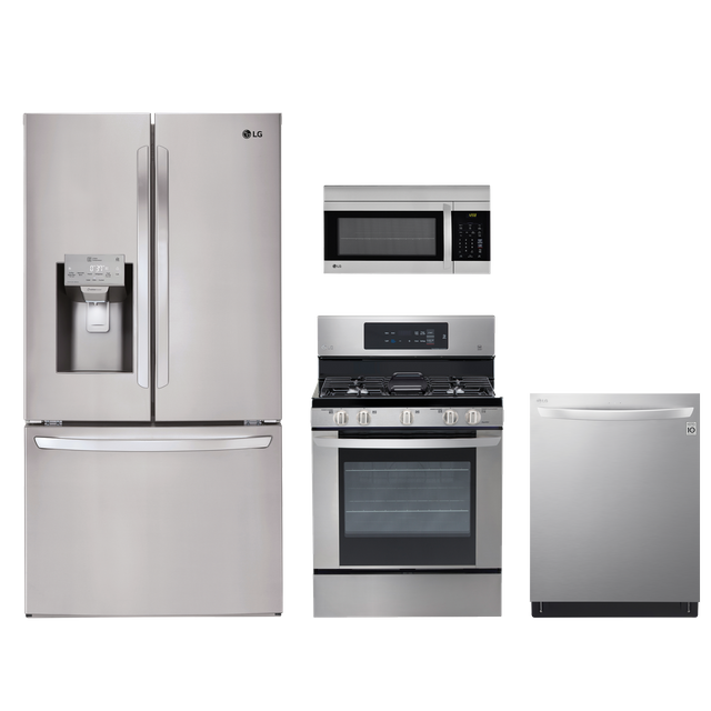 LG 4 Piece Kitchen Package-Stainless Steel-LGKITLDT5665ST ...