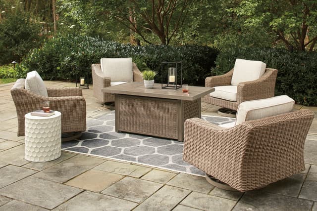 Signature Design by Ashley® Beachcroft Beige 3 Piece Fire Pit Set-3