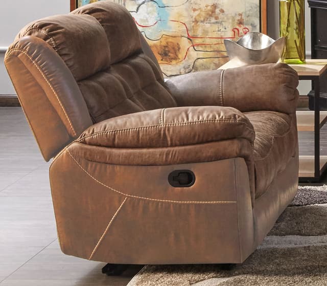 Cheers Ridgemont Double Reclining Leather Loveseat-0