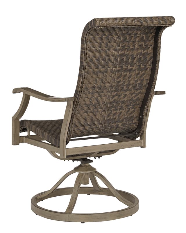 Signature Design by Ashley® Windon Barn Brown Rectangular Fire Pit Table and 4 Swivel Rocker Chairs-3