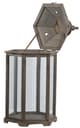A & B Home Graca 2-Piece Clear/Black Polygon Temple Lantern Set-2