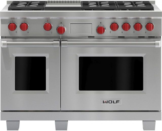 Wolf 48 Pro Style Dual Fuel Range Stainless Steel Df486glp