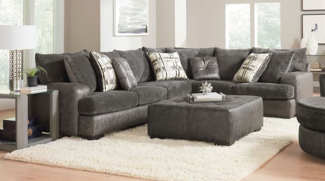 Albany Industries Zaftig Charcoal 2-Piece Sectional-0