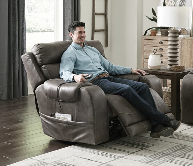 Catnapper® Serenity Power Headrest Power Lay Flat Wall Recliner with Heat, Massage, & Lumbar-0