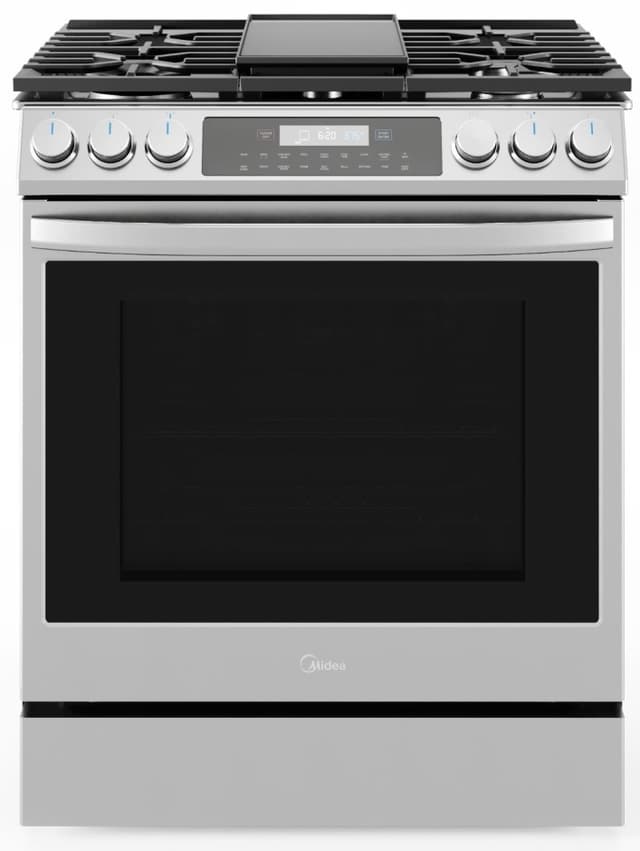 Midea® 30" Stainless Steel Slide In Gas Range-0