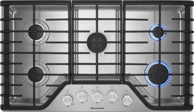 Kitchenaid 36 Stainless Steel Gas Cooktop Kcgs356ess