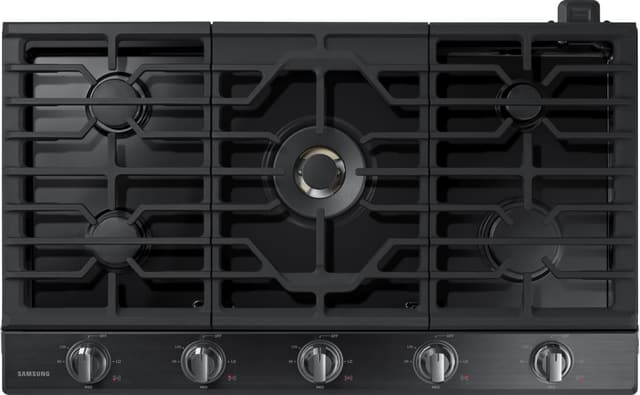 Samsung 36" Gas Cooktop-Fingerprint Resistant Black Stainless Steel-0