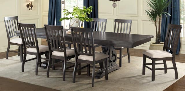 Elements International Stone 7 Piece Dining Table Set-1