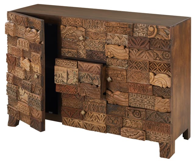 Jaipur Furniture Omisha Print Block Sideboard-2