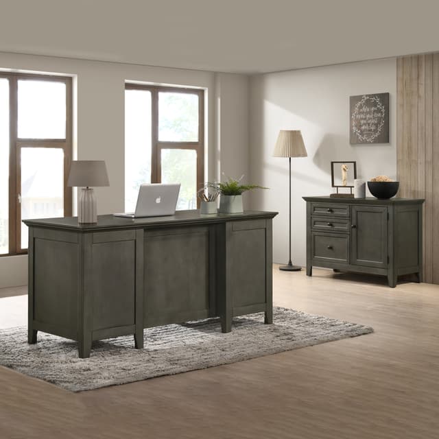 Intercon San Mateo Home Office Gray 62" Executive Desk-1