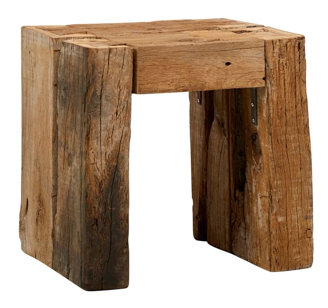 Jaipur Furniture Notched Timber Lamp End Table-0