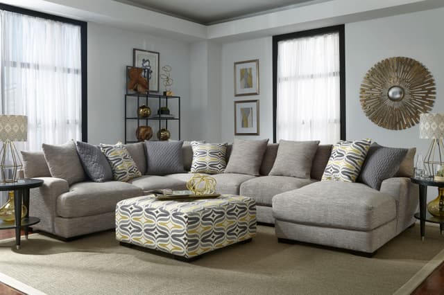 Franklin™ Barton Hannigan Fog 5-Piece Chaise Sectional-1
