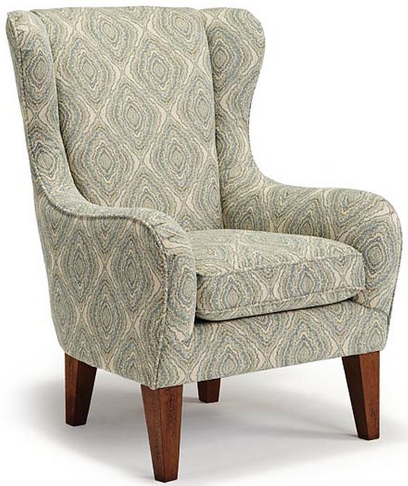 Best Home Furnishings Lorette Distressed Pecan Wing Back Chair