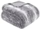 Olliix by Madison Park Zuri Grey 60x70" Polyester Faux Tip Dyed Brushed Long Fur Throw-1