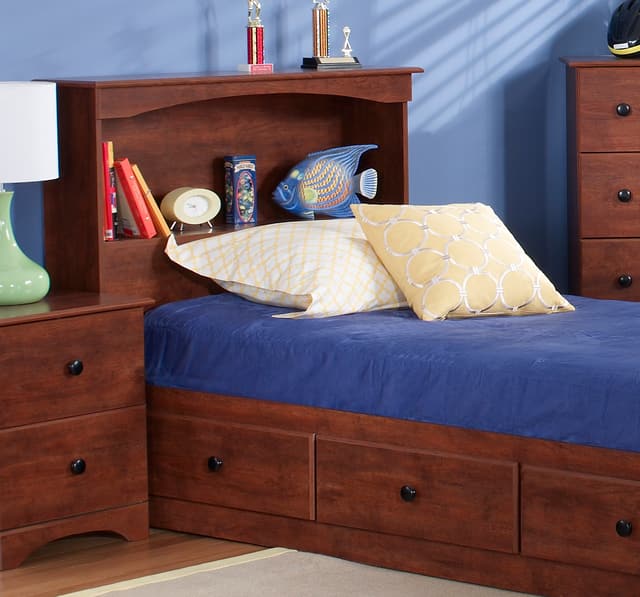 Perdue Woodworks Cinnamon Fruitwood Twin Bookcase Headboard-0