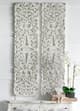 A & B Home Rustic White Floral Vine Panel-1