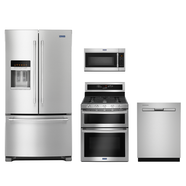 4 Piece Kitchen Appliance Package Stainless Steel       / GE Cafe 4 Piece Kitchen Appliance Package - Stainless ... - 4 piece kitchen package with top freezer refrigertor & 23.75 freestanding gas range.