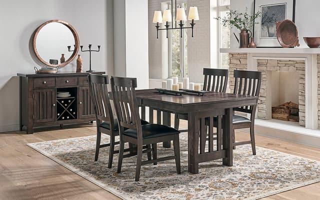 A-America® 5 Piece Bremerton Grey Dining Set-0