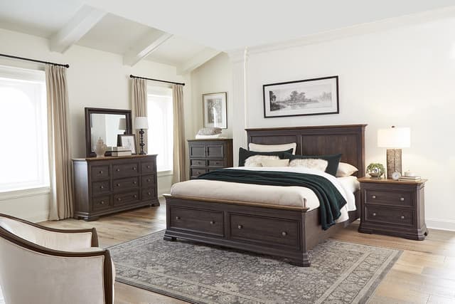 Napa Furniture Design Grand Louie Brown Dresser and Mirror-3