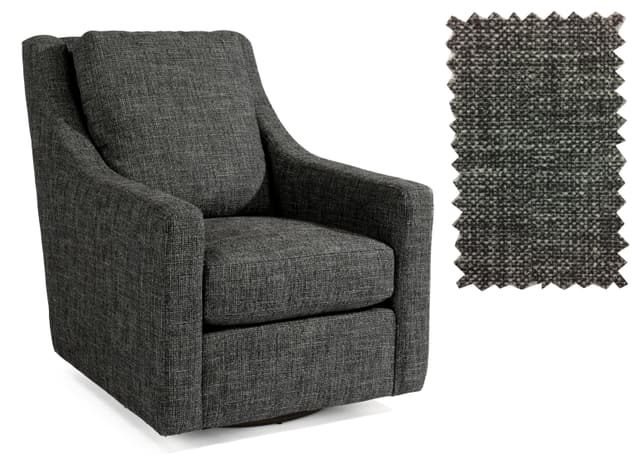 Flexsteel® Murph Gray Swivel Chair-1