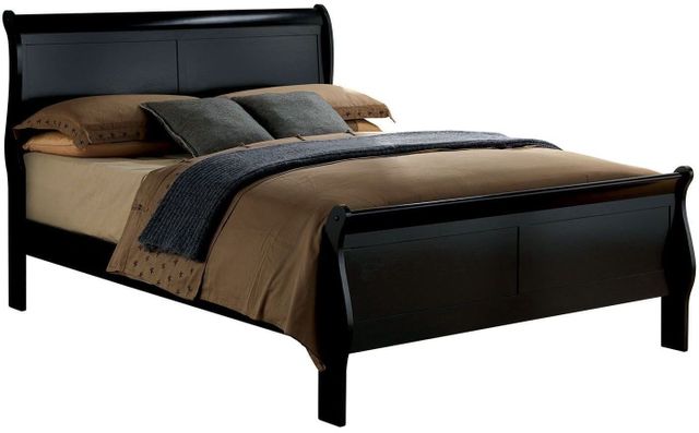 Furniture of America® Louis Philippe III Black Queen Bed-CM7866BK-Q-BED | Wayman&#39;s Furniture ...